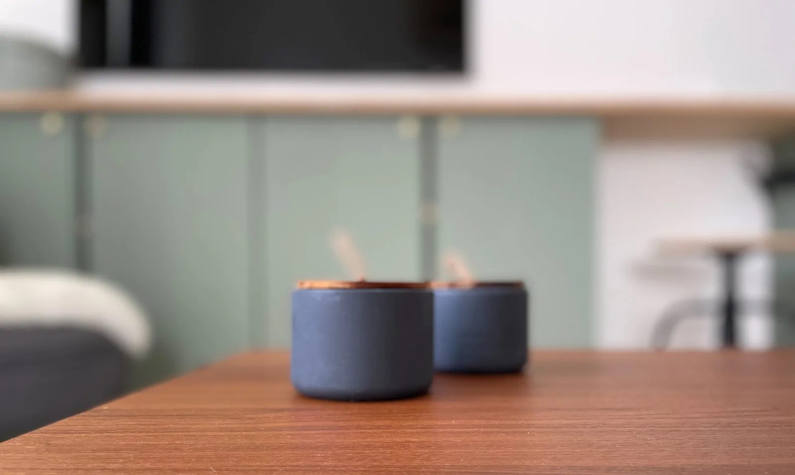 Candles on the coffee table